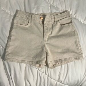 Khaki High Rise Shorts
